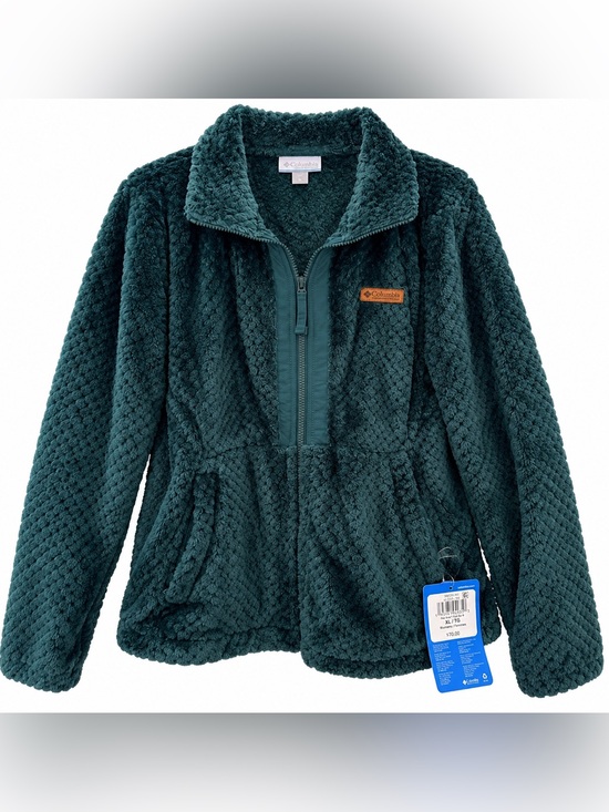Columbia Jackets & Blazers - NWT Columbia Fire Side II Teal Plush Fleece Zip Jacket